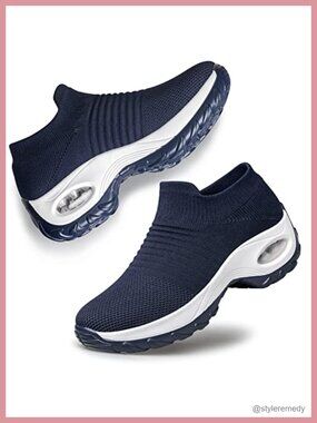Women's Slip-On Walking Shoes Mesh Athletic Sneakers Work Nurse Shoes